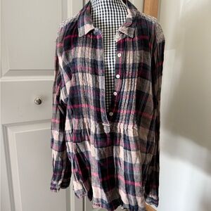 Vintage America Multicolor Plaid Button-Down Shirt